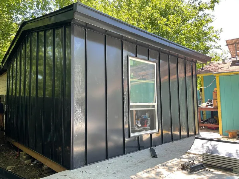 Black standing seam metal wall panels for Metal Roof Installation in LaGrange