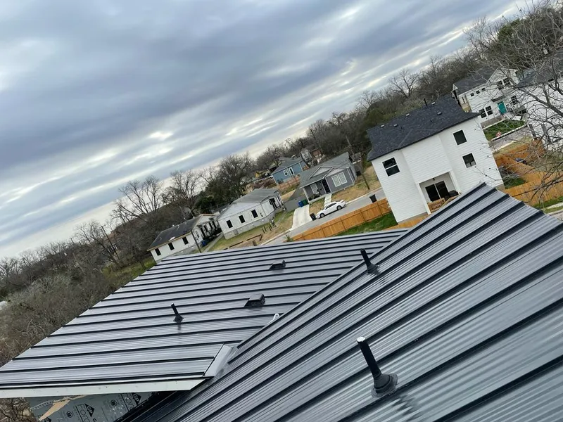 Standing seam metal roof panels with vents for Skylight Repair in LaGrange